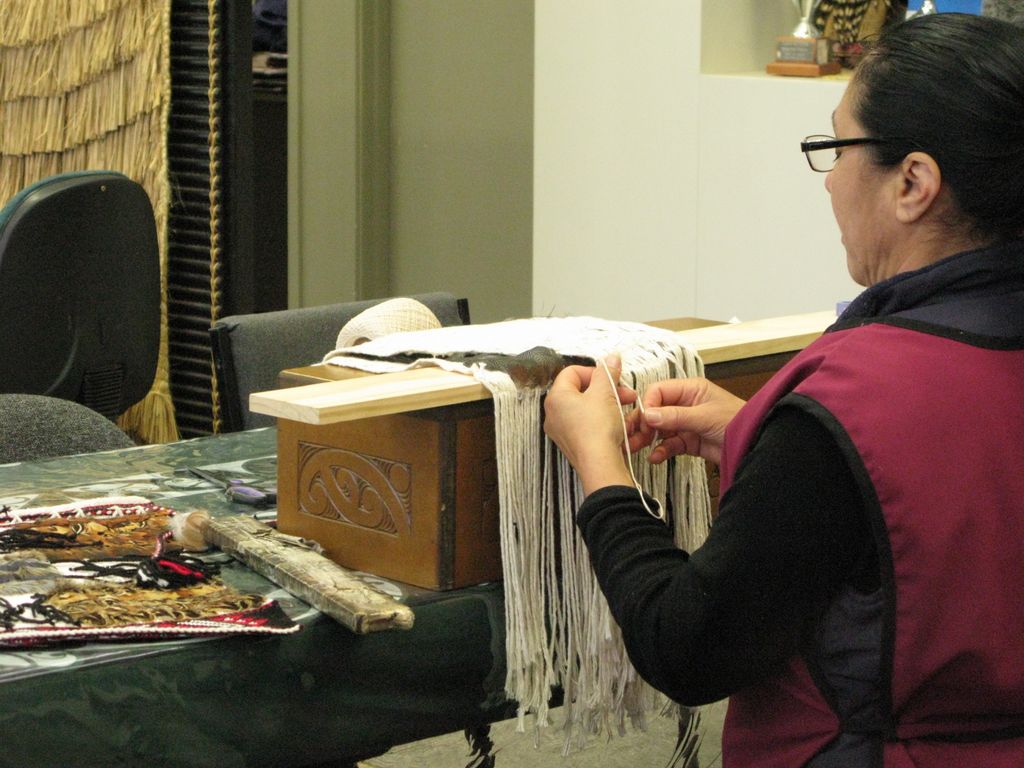 Atelier de tissage traditonnel du flax