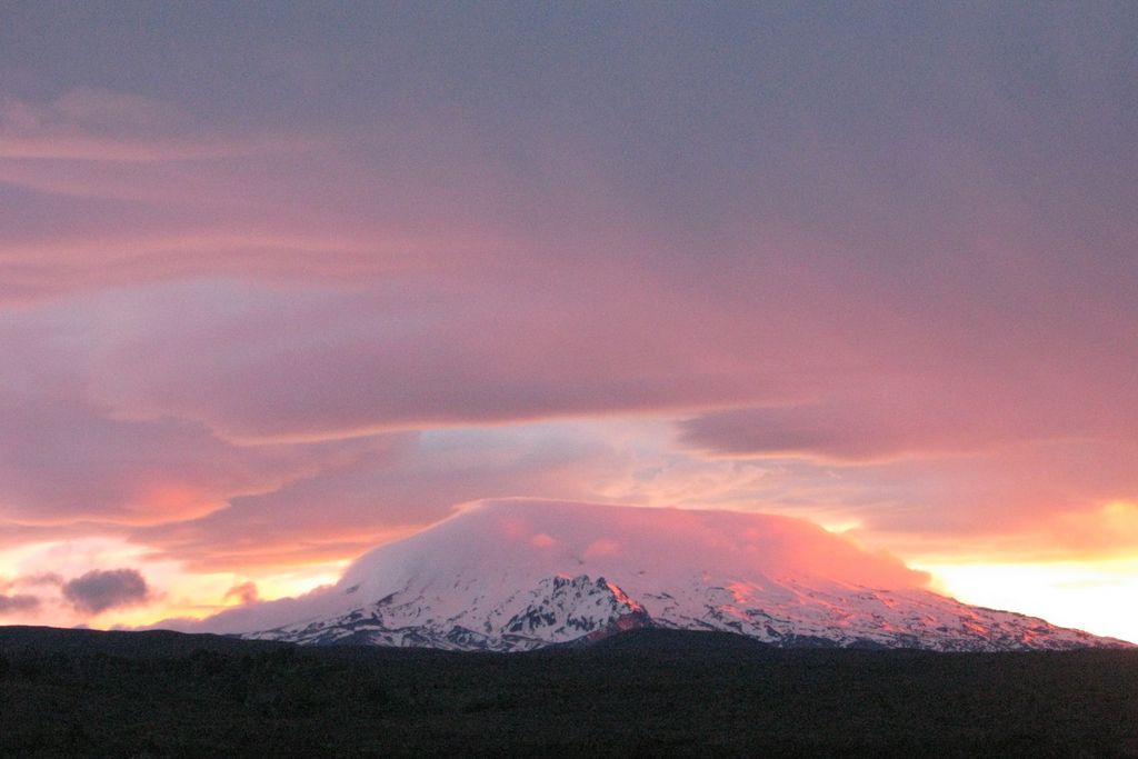 Mont Ruapehu (2800 m) un de volcans du Tangariro National Park