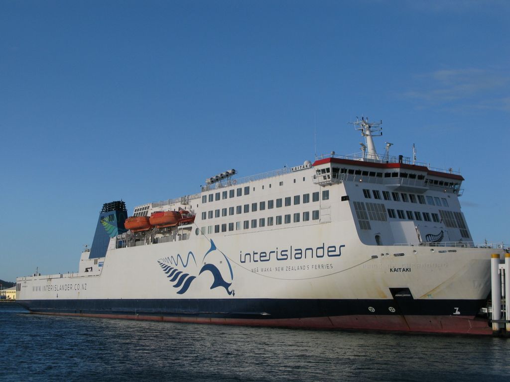 Embarquement à Wellington pour l'île du Sud