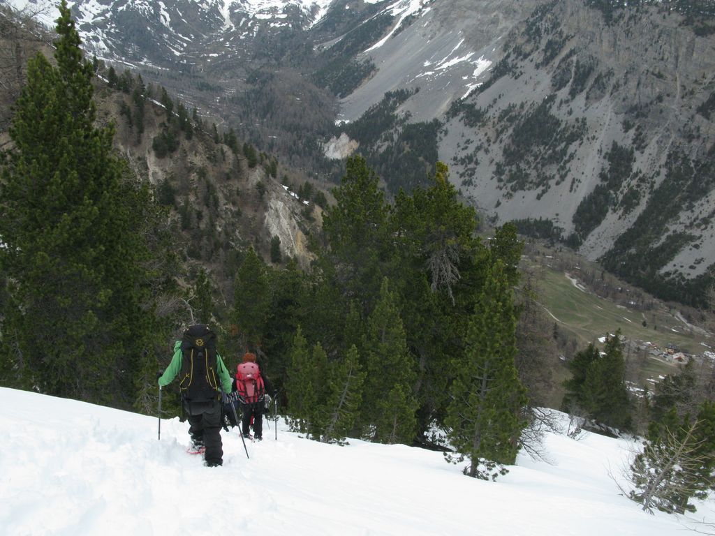 Début de la descente (raide !) vers la Vallée Etroite