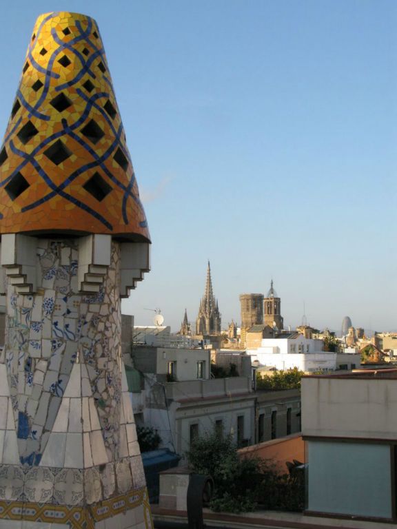 Sur les toits du Palais Guell