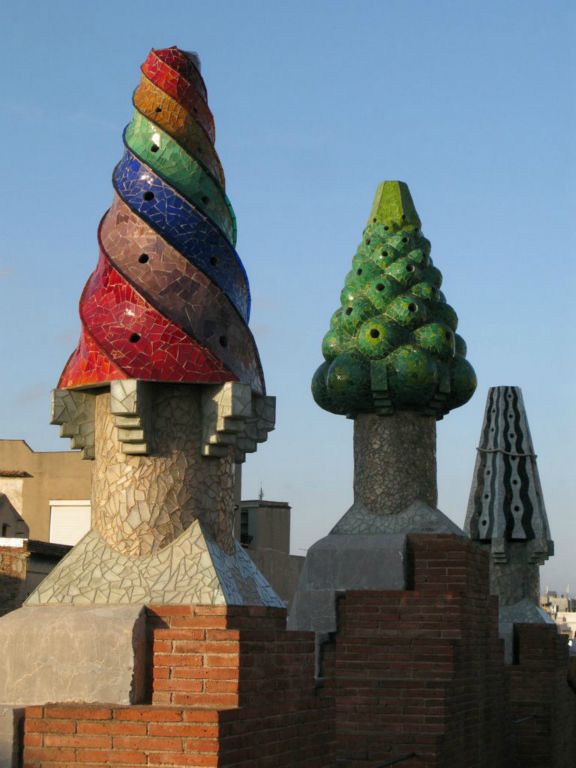Sur les toits du Palais Guell
