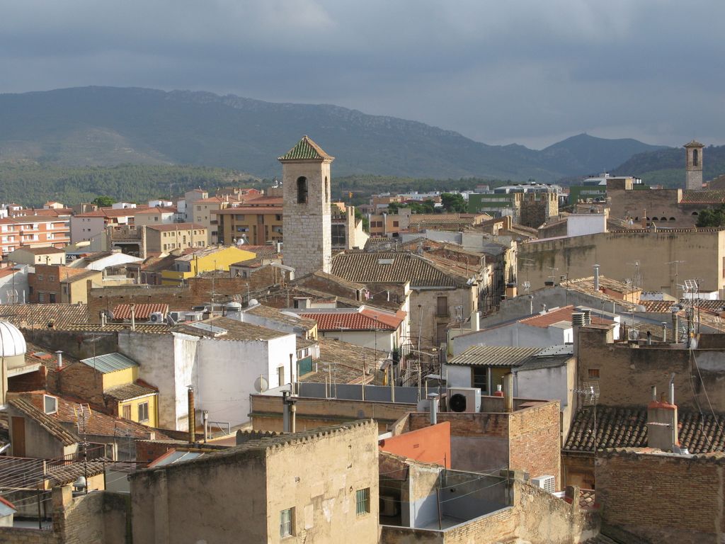 Vue sur le village, depuis le sommet du Montblanc, ou plutôt depuis les tours de l'église