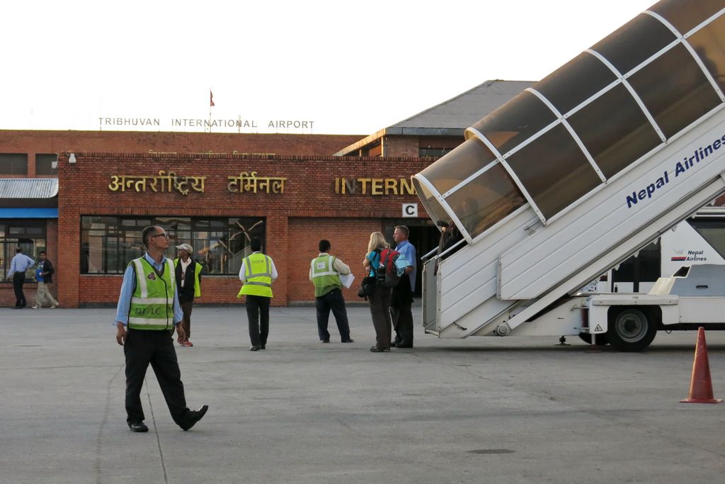 Arrivée à l'aéroport de Kathmandu
