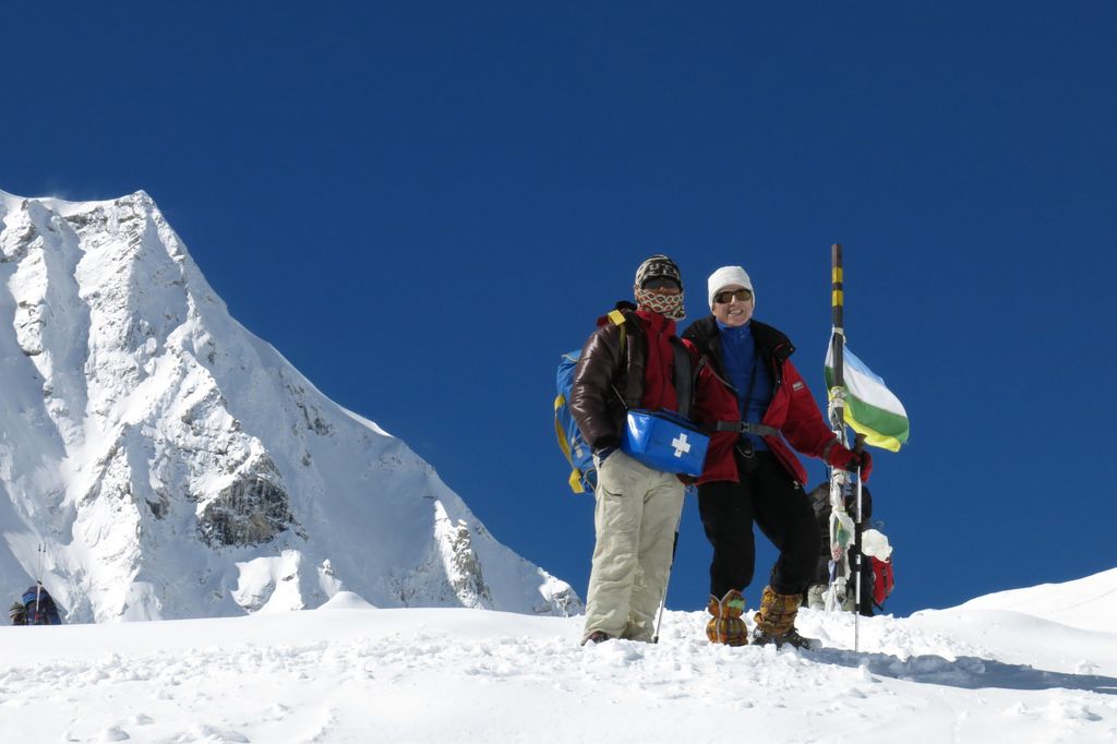 Elisabeth et Pradip au col