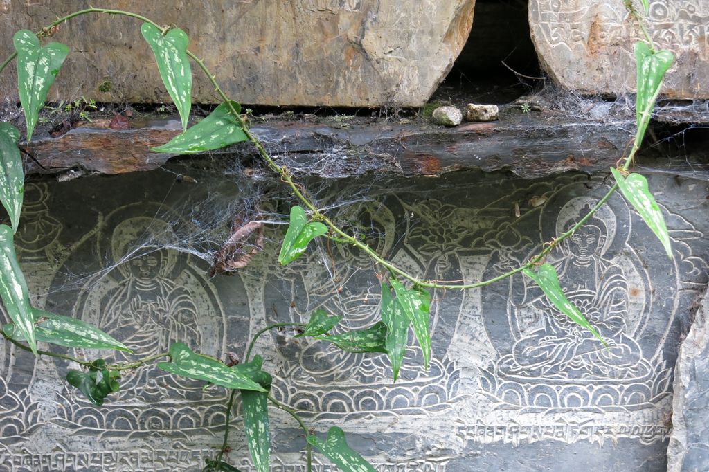 Une des pierres gravées du mur