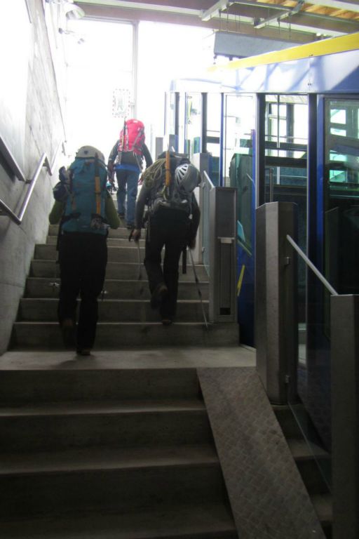 On est courageux, mais quand même...Avec le funiculaire c'est 500m de dénivelé sans effort