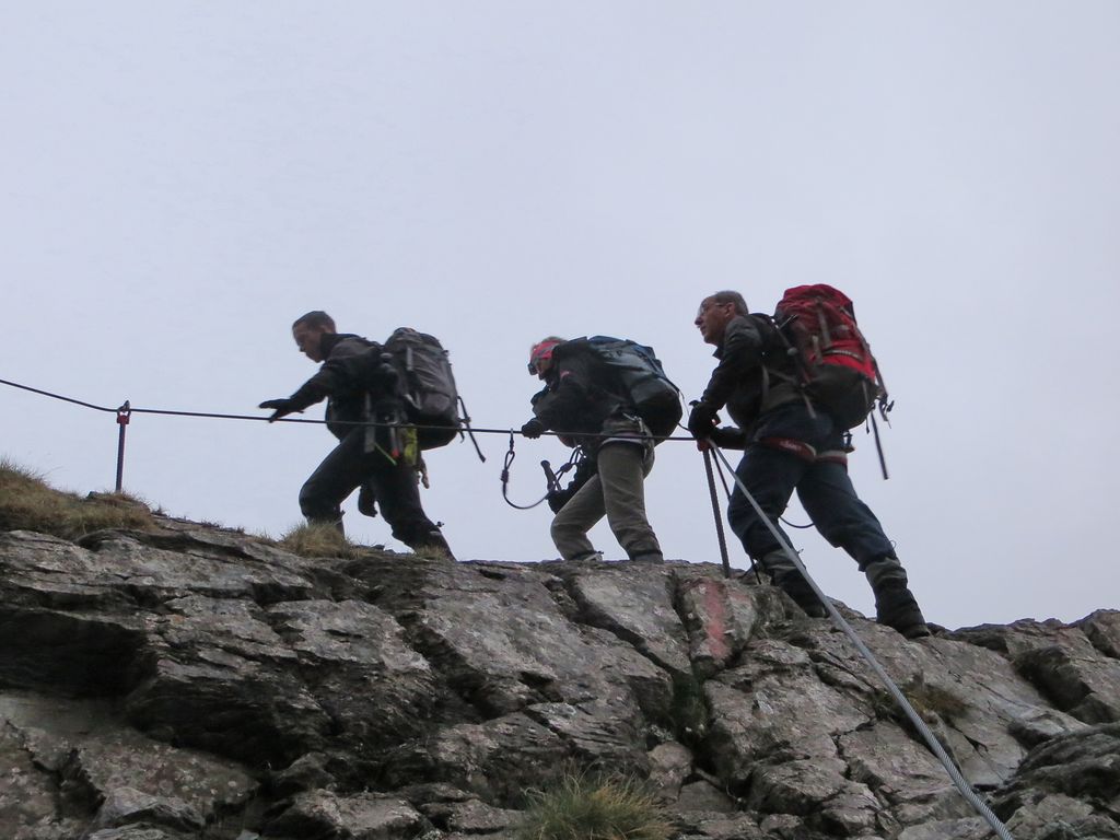 Passage avec corde fixe