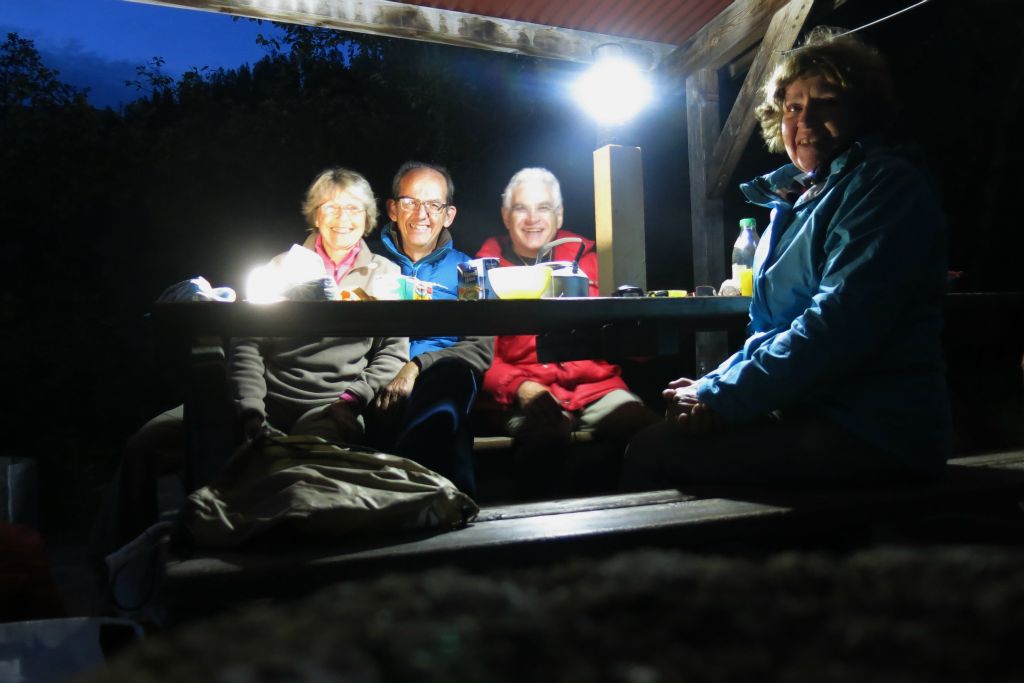 Soirée à la lueur des lampes à led