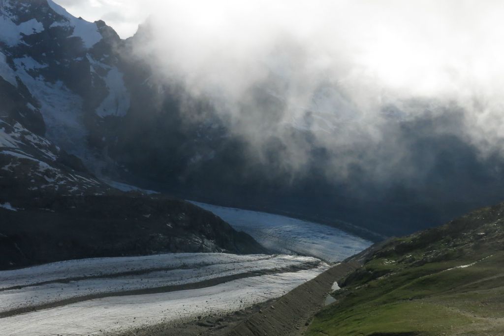 Vue sur le glacier que l'on va descendre demain