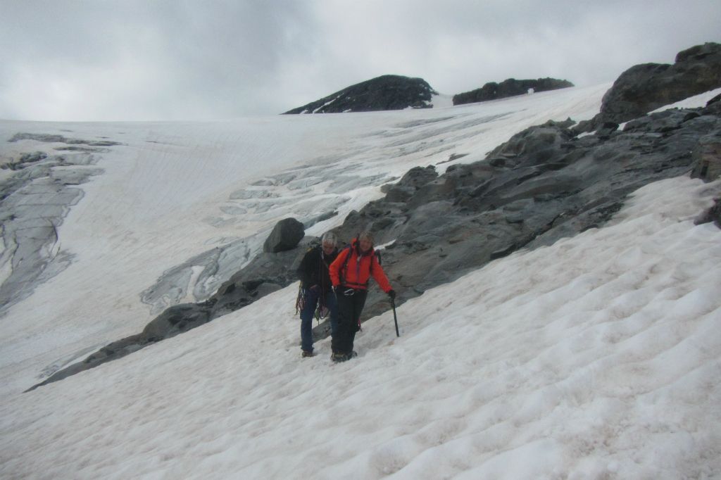 Début de la descente sous une petite pluie