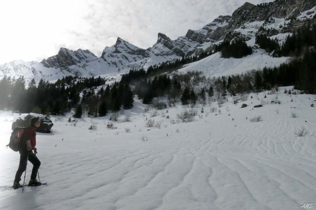 Chaine des Aravis avec la Pointe de l'Etale et la Pointe de Merdassier