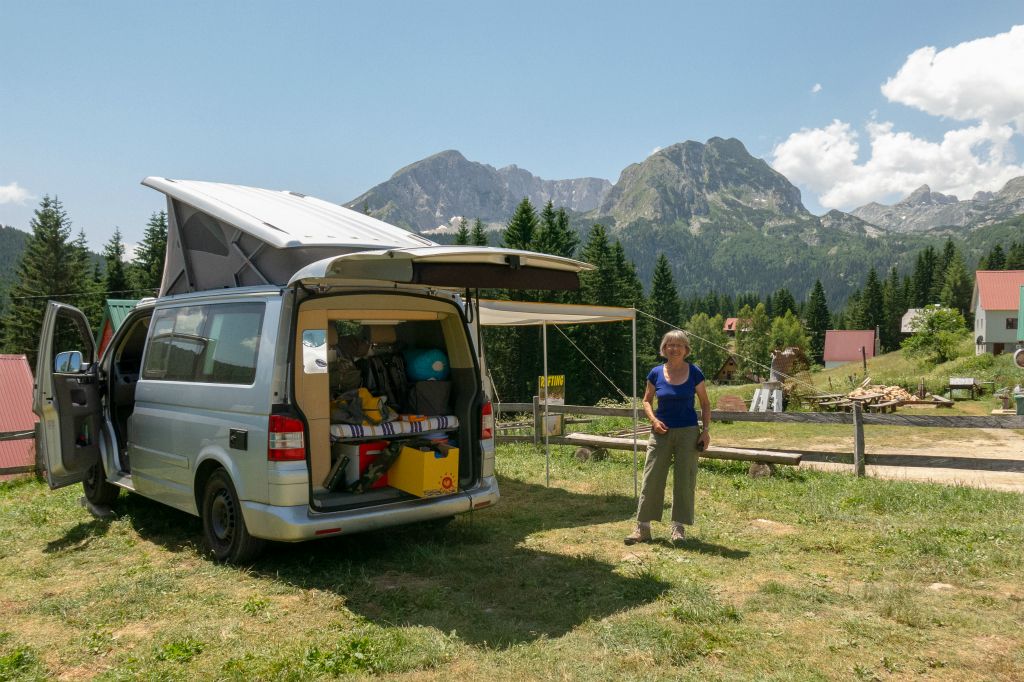 Arrivée au camping de Zabljak, au coeur du massif du Durmitor