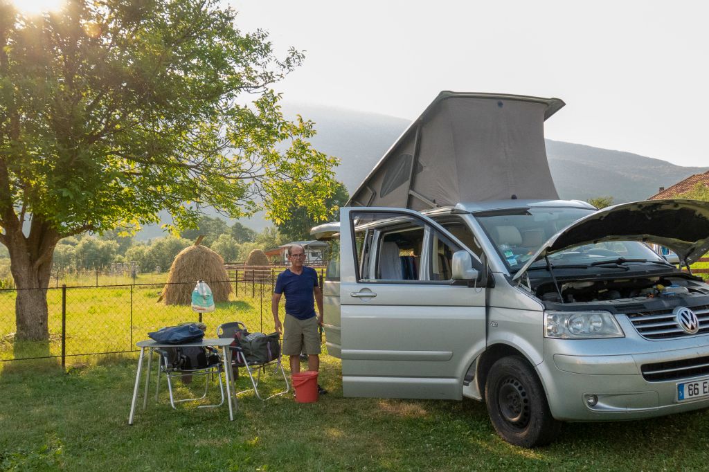 Arrivée au camping de Plav, porte d'entrée du Parc des Prokletije